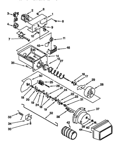 Motor and ice container