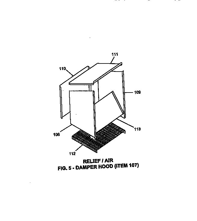 RELIEF/ AIR DAMPER HOOD