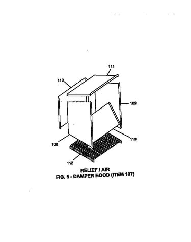 Relief/ air damper hood