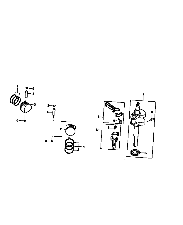Piston/crankshaft