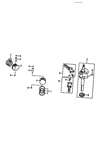 Piston/crankshaft