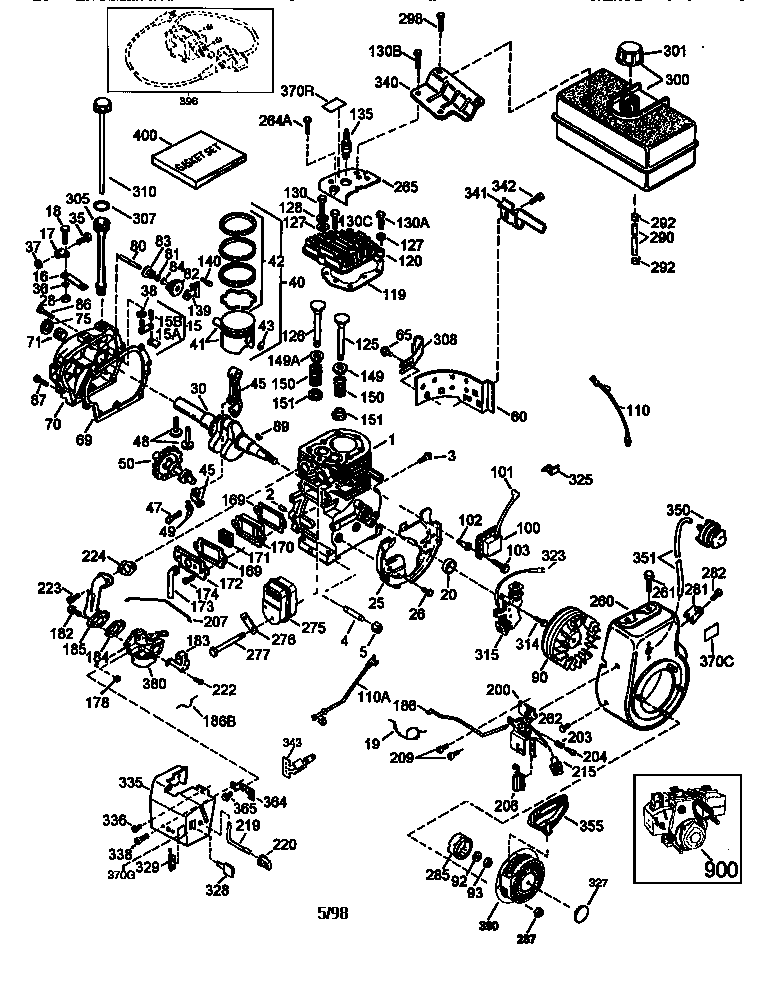 Craftsman 4-cycle engine mod. 143.991101