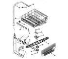 Kenmore 66516701890 upper dishrack and water feed diagram