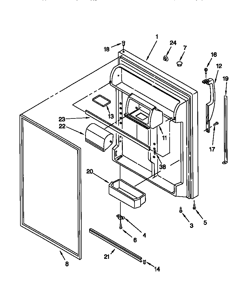Refrigerator door