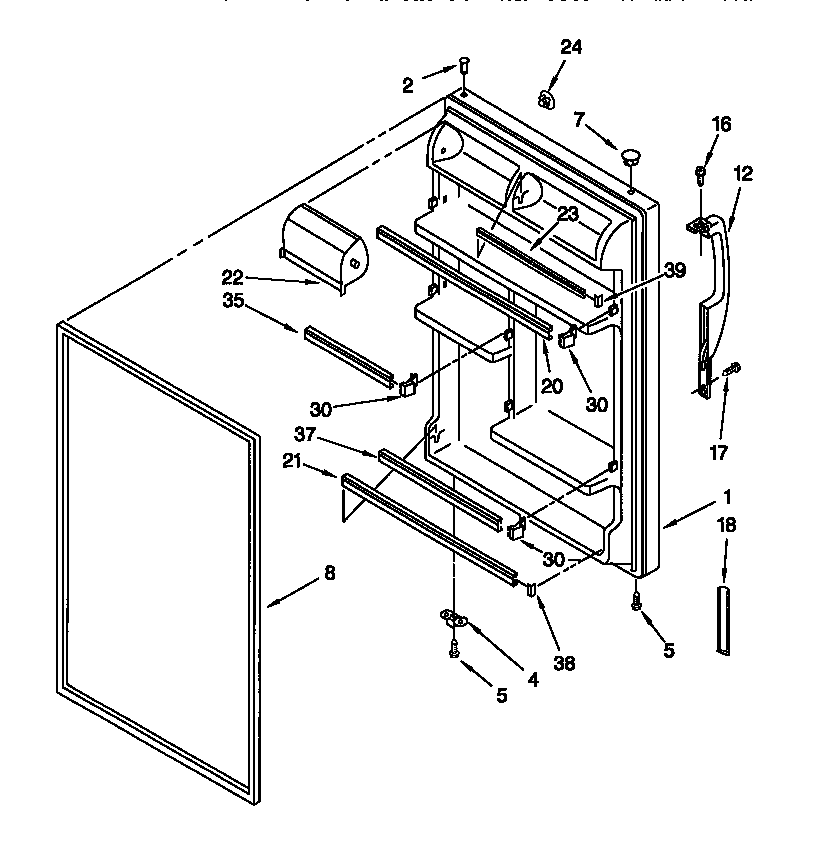 Refrigerator door