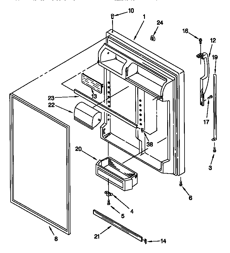 Refrigerator door