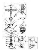 Transmission, motor and pump