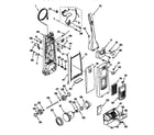 Kenmore 11638912890 dust compartment and motor diagram