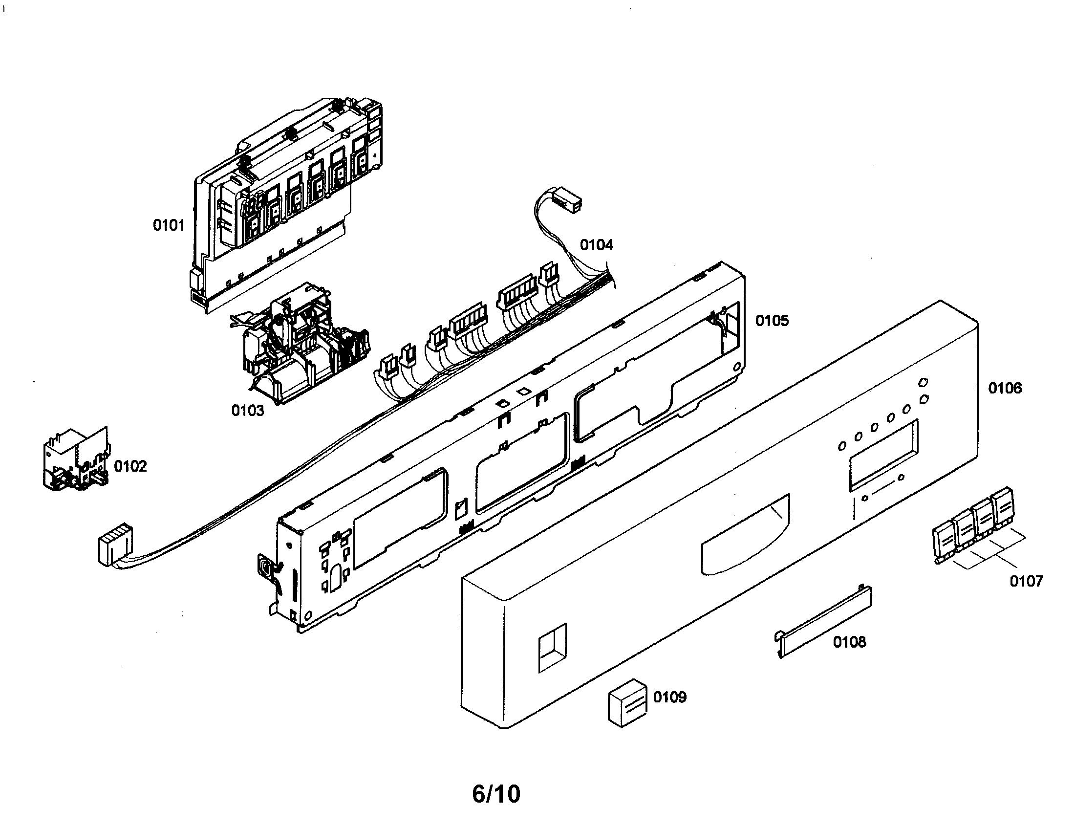 Control unit/facia panel