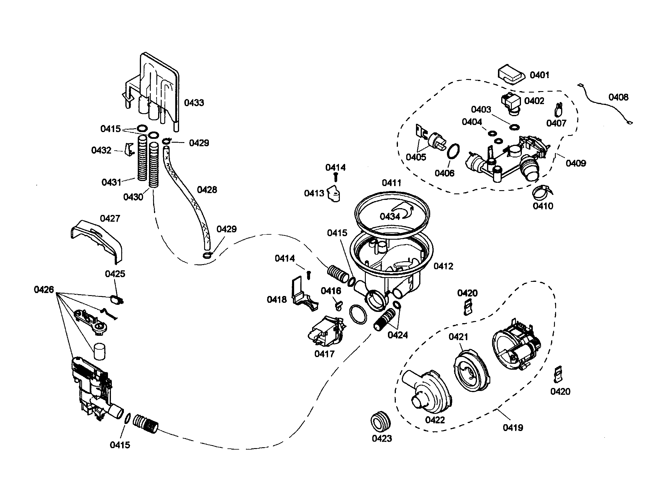 Heater/sump/pump