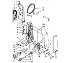 Kenmore 11638169890 dust compartment and motor diagram