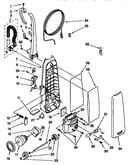Dust compartment and motor