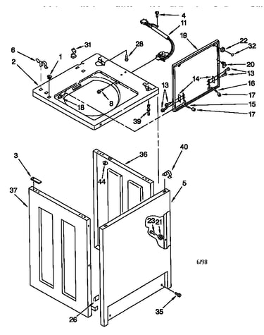 Top and cabinet