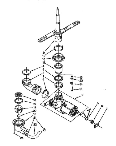 Pump and spray arm