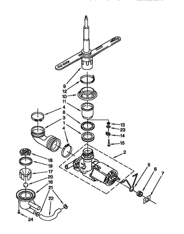 Pump and spray arm
