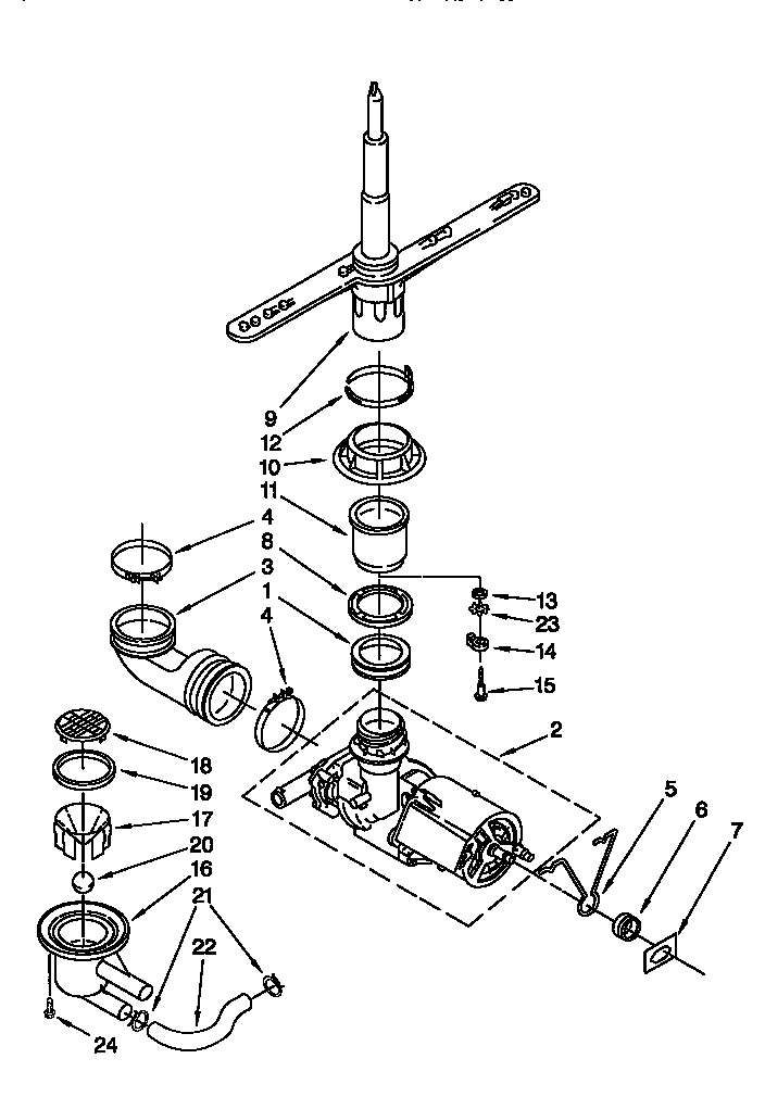 PUMP AND SPRAY ARM