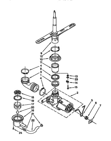 Pump and spray arm