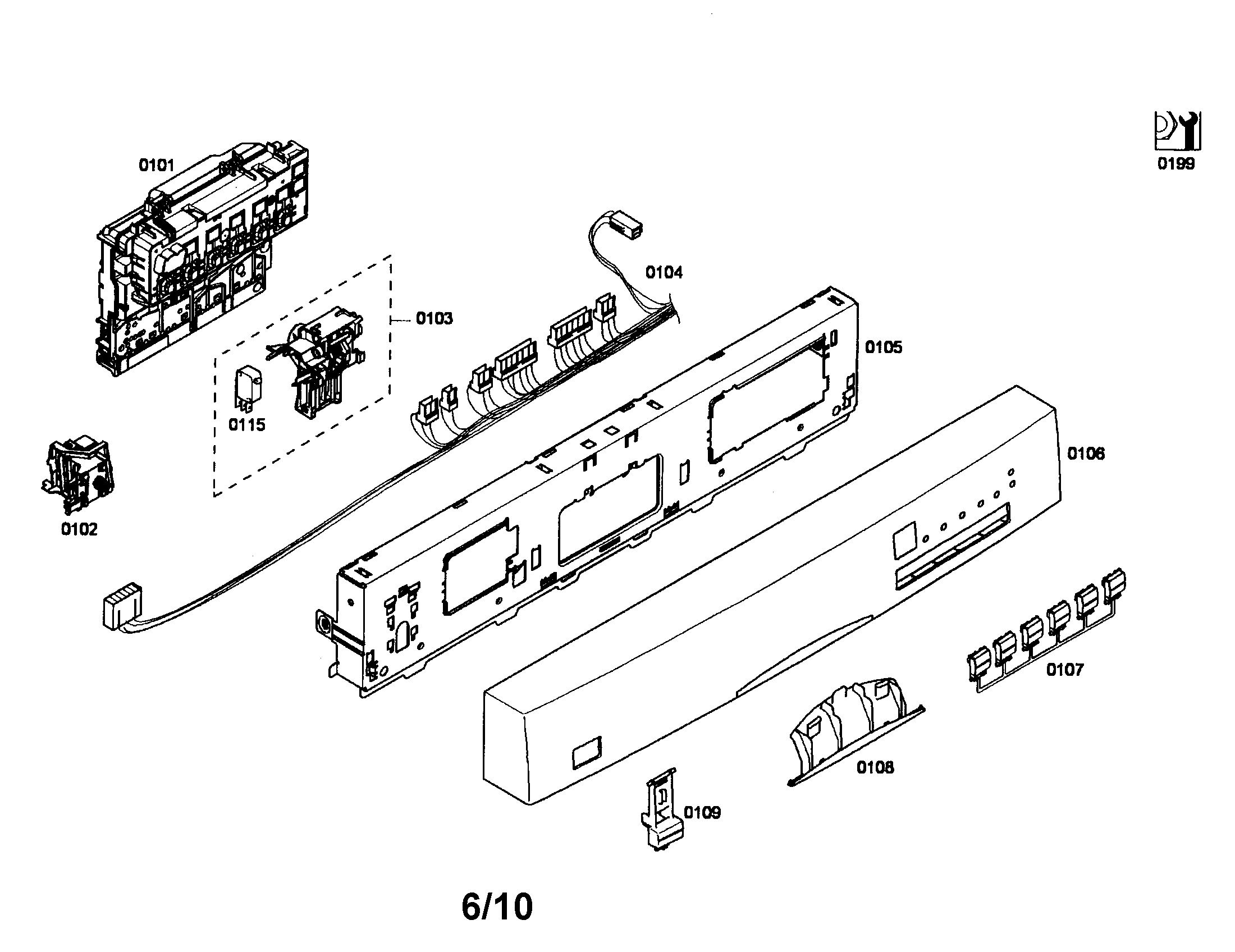 Control unit/facia panel