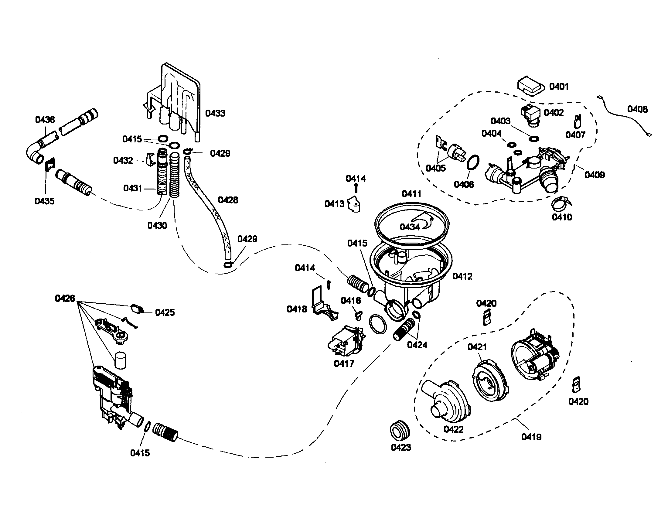 Heater/sump/pump