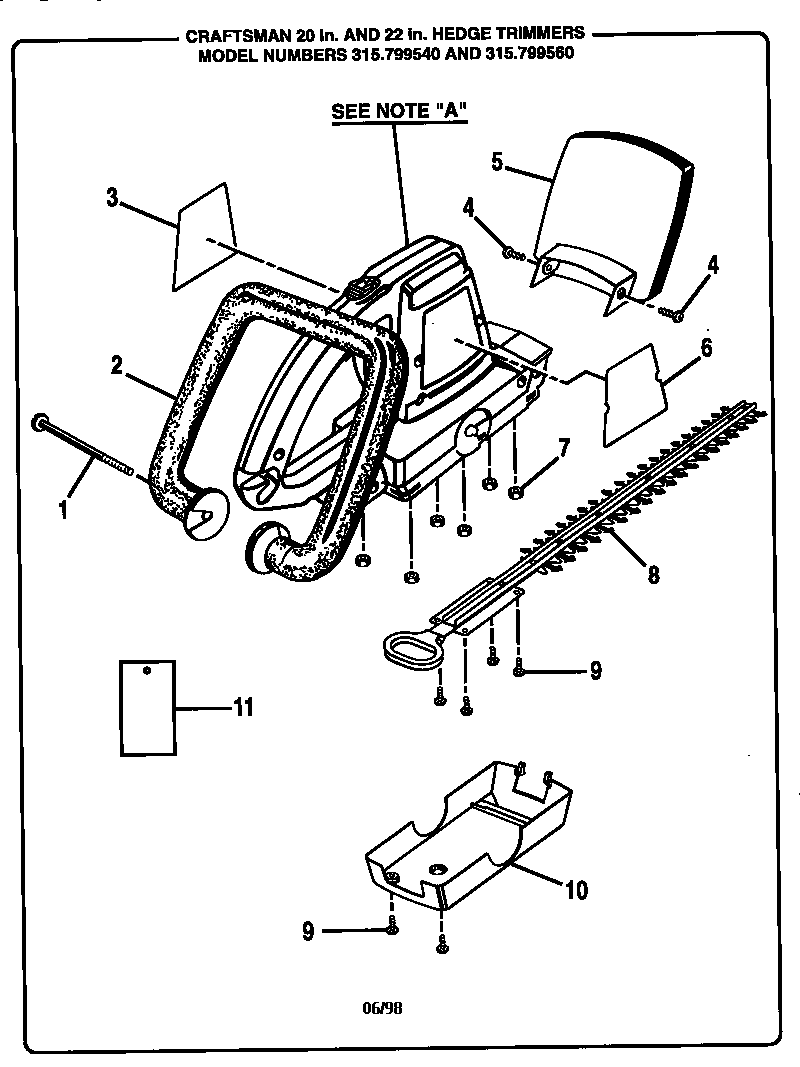 Handle and blade