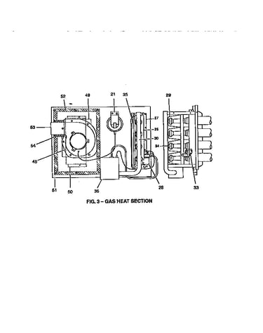 Gas heat section