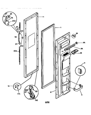 Freezer door