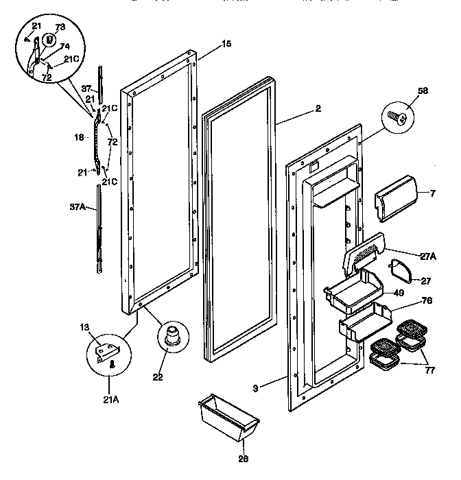 Fresh food door