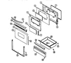 Maytag MGR5730ADL door/drawer diagram