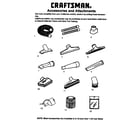 Craftsman 113177600 accessories and attachments diagram