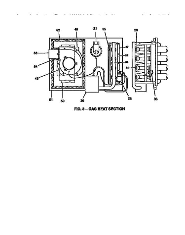 Gas heat section