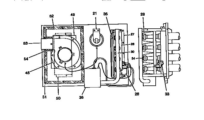 Gas heat section