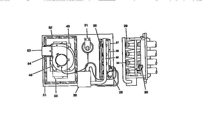 Gas heat section