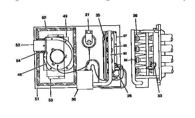 Gas heat section