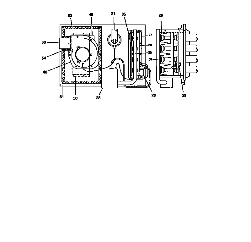 Gas heat section