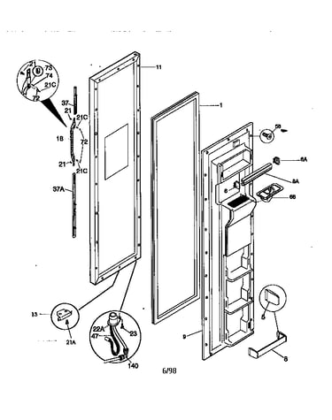 Freezer door
