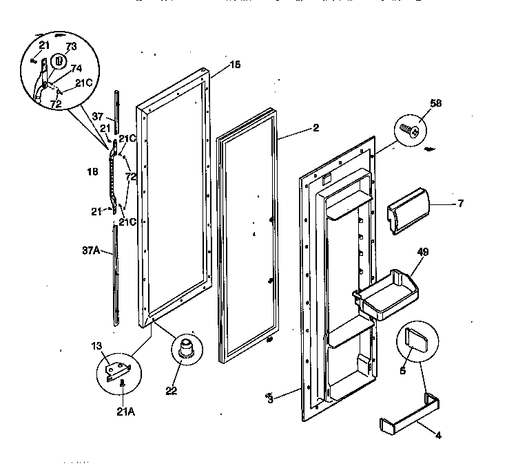 Refrigerator door