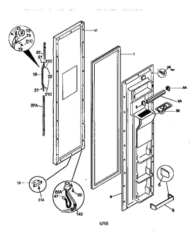 Freezer door