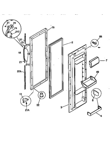 Refrigerator door