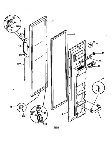Freezer door