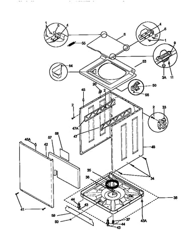 Top and cabinet