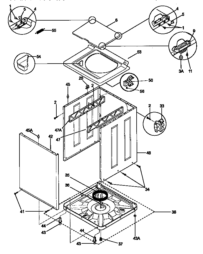 Top and cabinet