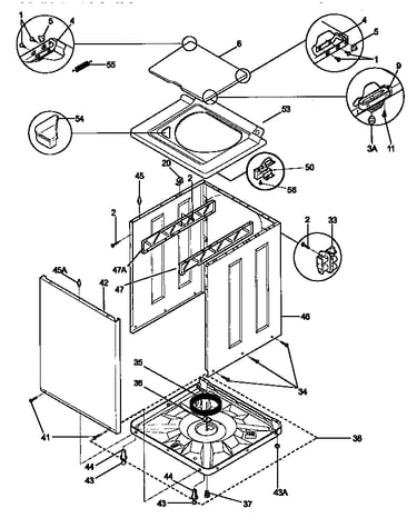 Top and cabinet