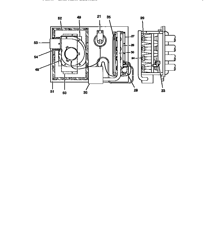 Gas heat section