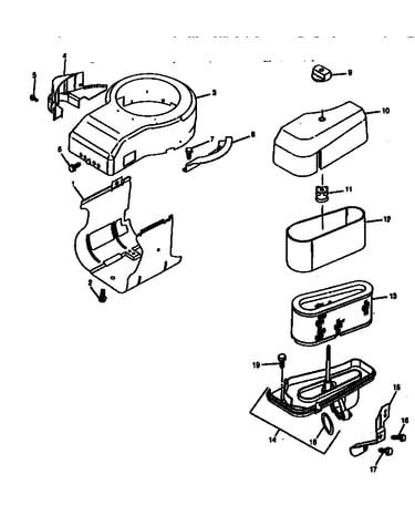Engine shroud/air cleaner