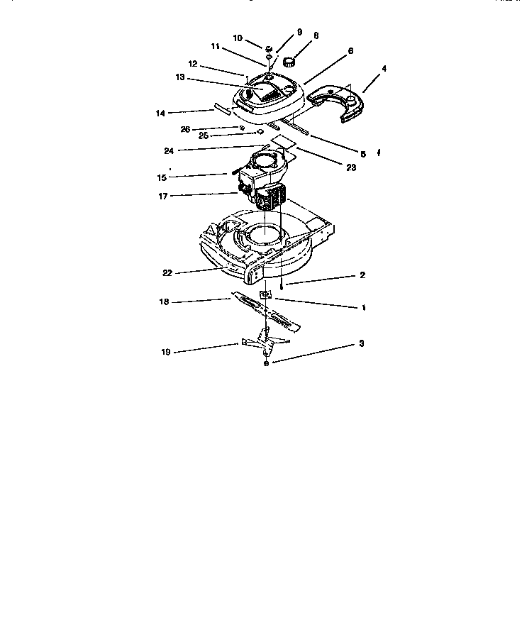 ENGINE AND BLADE ASSEMBLY