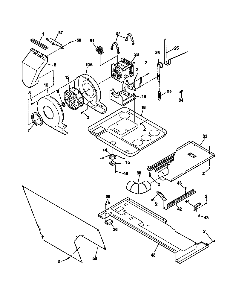 Motor/blower/thermostat