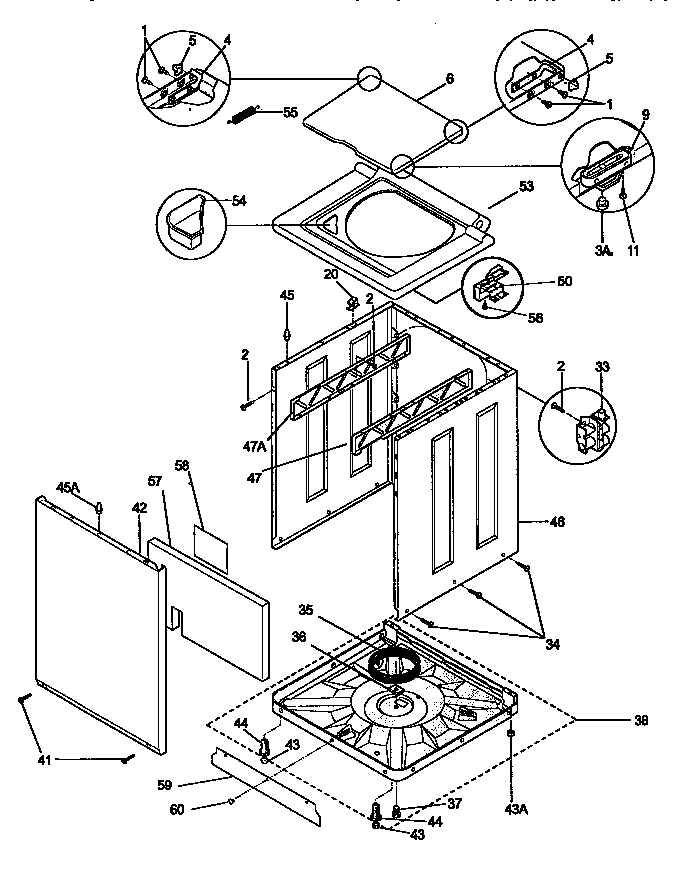 Top and cabinet