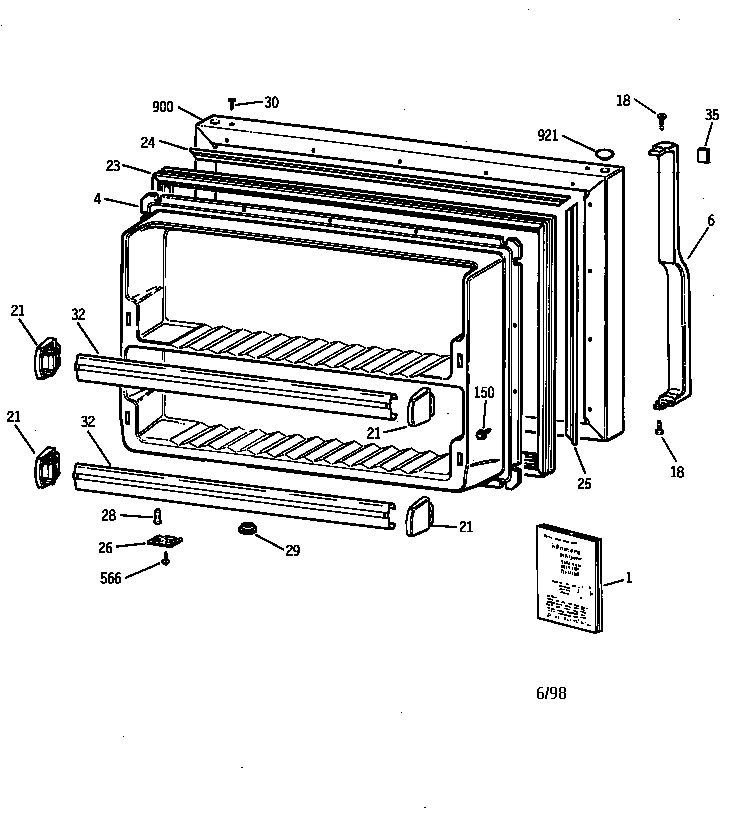 Freezer door