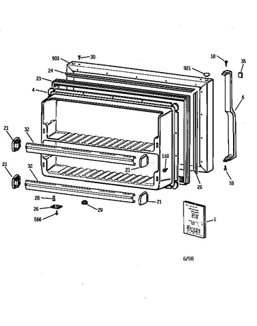 Freezer door