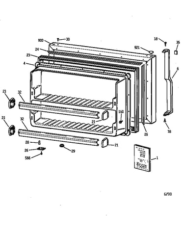 Freezer door